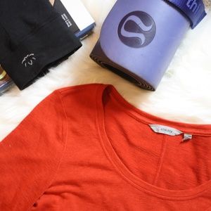 Athleta Breezy Tee Burnt Orange Shirt Medium